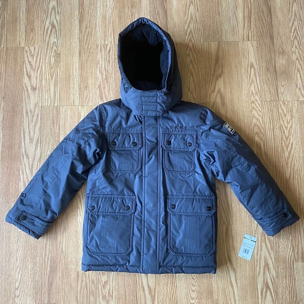 DNKY Sport Insulated Parka Ski Jacket Size 7 Charcoal